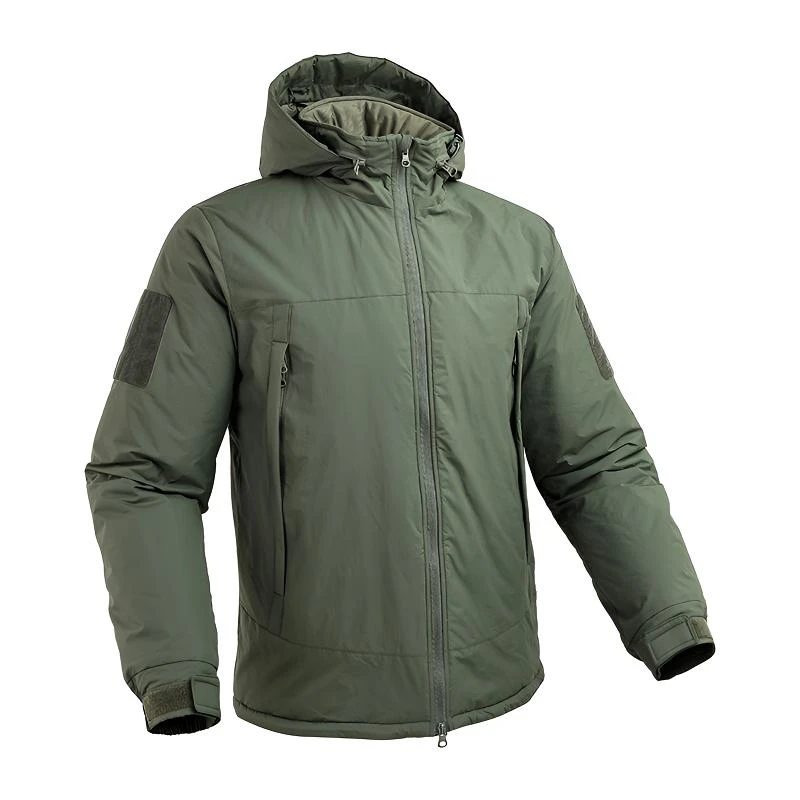 军旭户外F7便携式防寒棉服连帽防风耐磨多口袋加厚保暖棉服