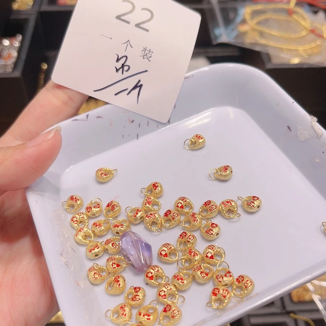 紫晶珠宝半成品银S925镀金镶嵌22