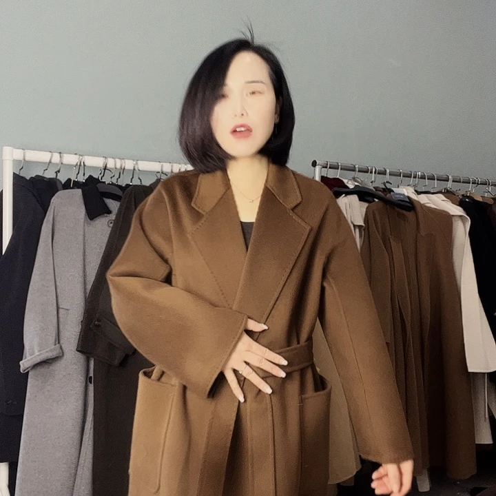 双面呢大衣焦糖色S码