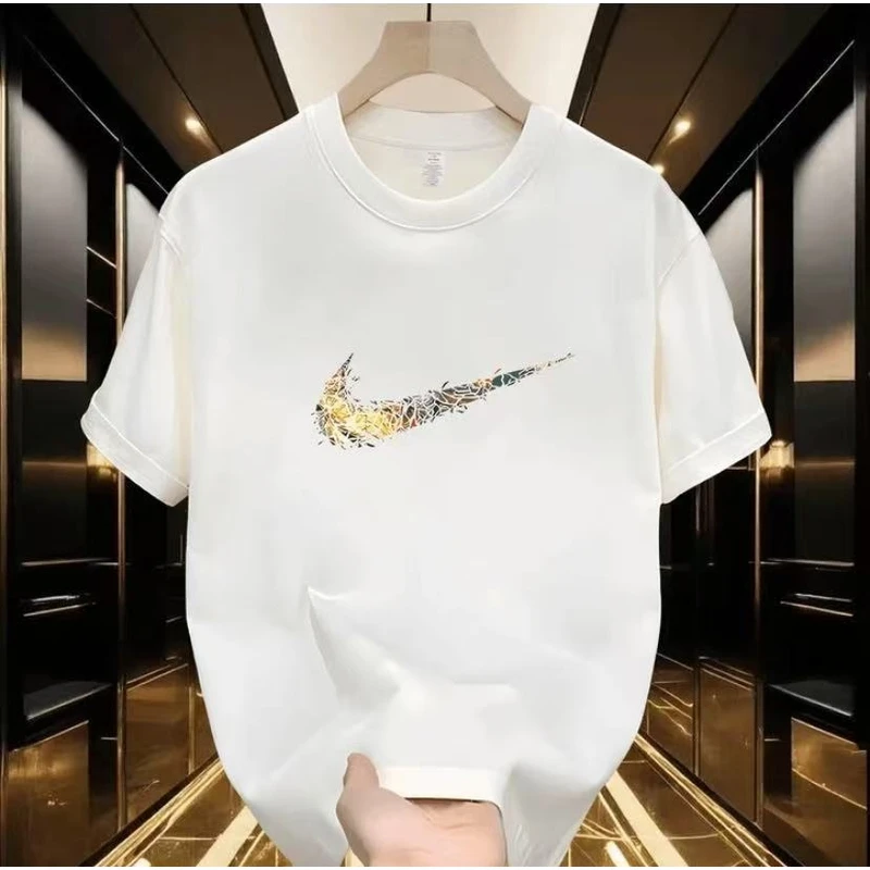 315重磅新疆长绒棉短袖圆领云柔水光T打底衫 男女纯棉T--5