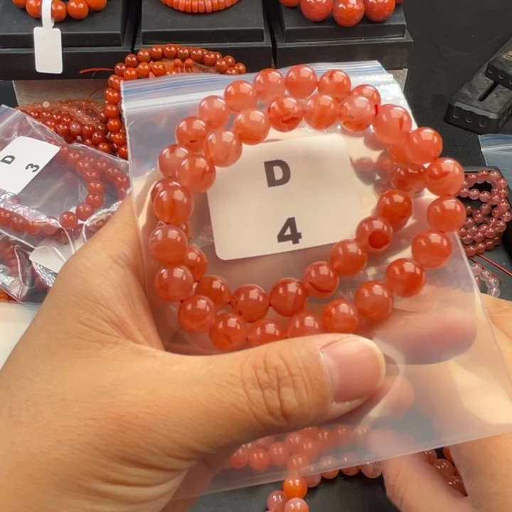 南红玛瑙未镶嵌多样性发货默认微瑕称重9mm2条