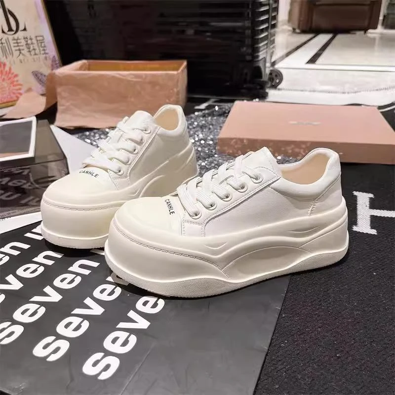 【香港轻奢Sakurano&樱央】超火百搭厚底增高大头运动小白鞋子女