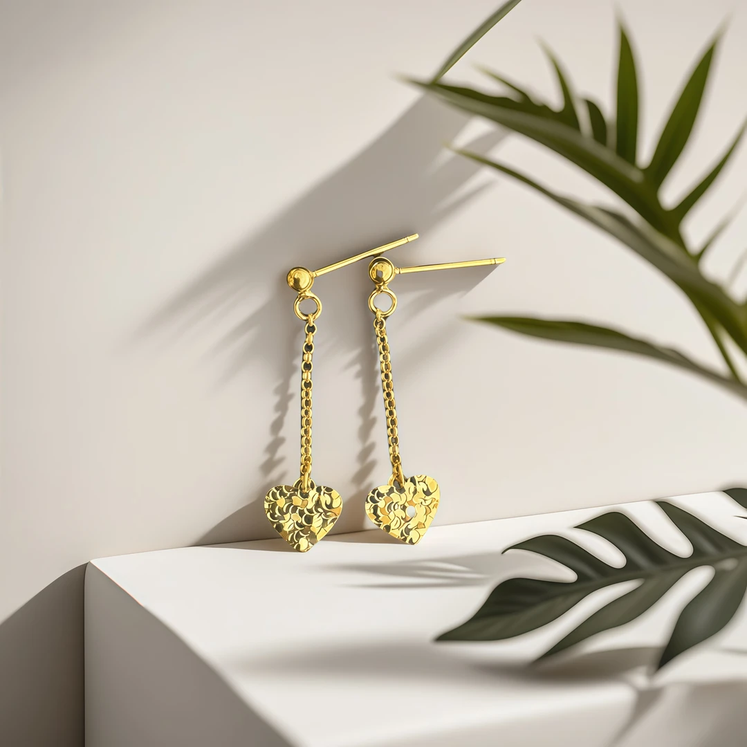 【媛媛专属2】18K金碎碎冰锤纹耳钉配件（单只）