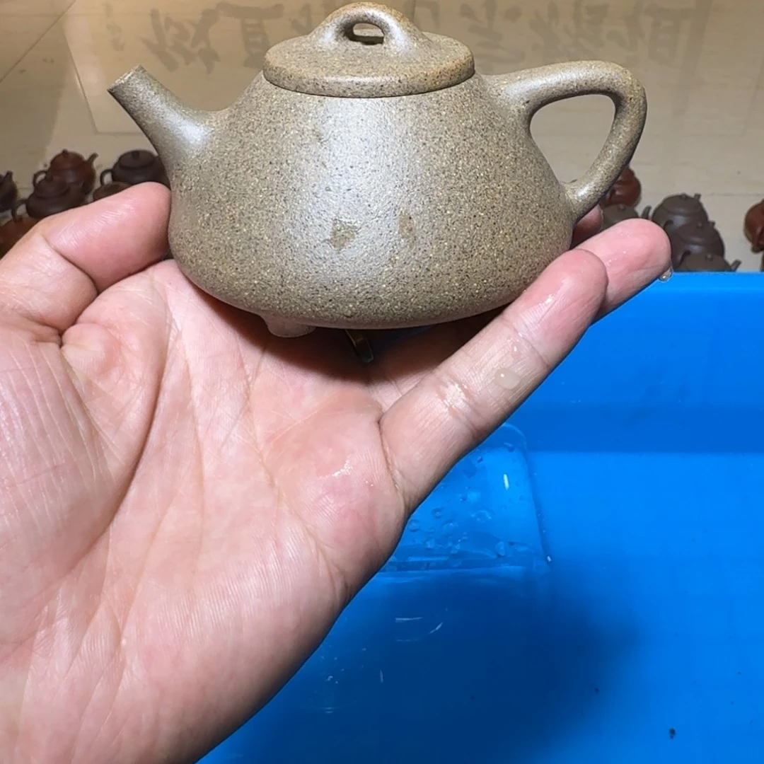 茶壶紫砂没**要半手工青段子冶石瓢150CC