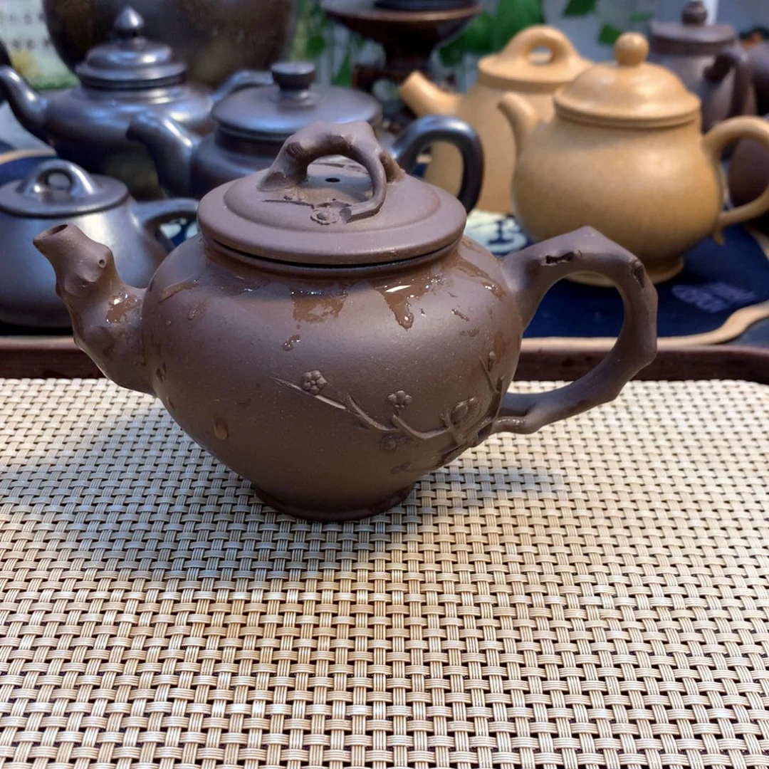 茶壶紫砂宜兴原矿紫泥300cc