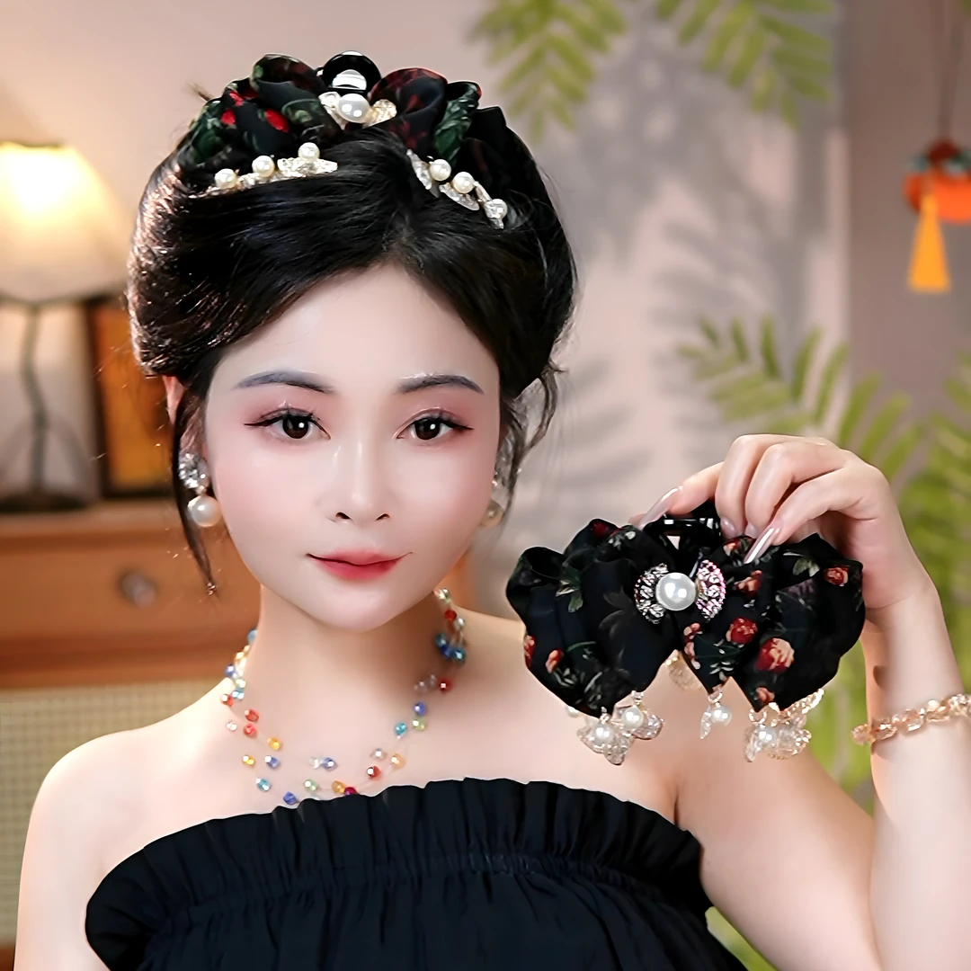 （港风美人）复古港风牛奶丝云朵抓夹百搭公主鲨鱼夹网红头饰发夹