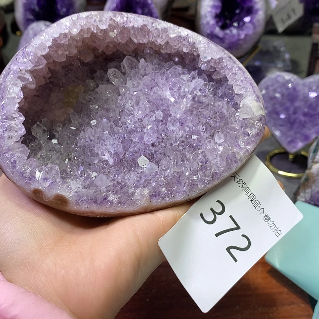 未镶嵌紫晶珠宝半成品