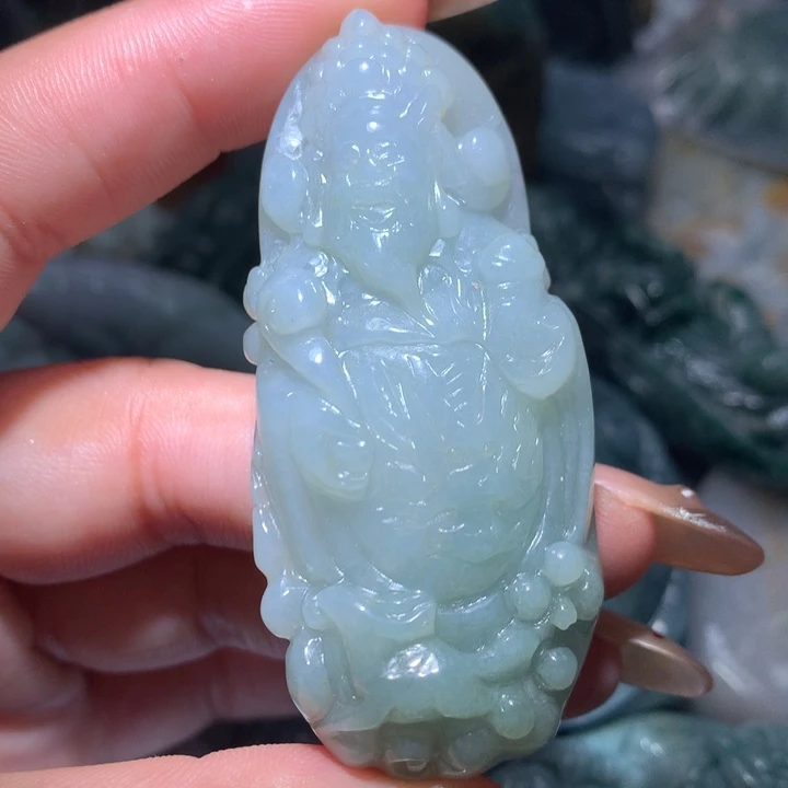 翡翠未镶嵌颈饰保真天然A货翡翠