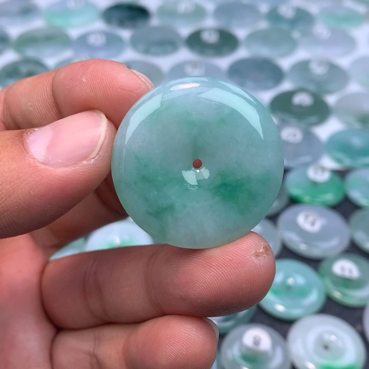 翡翠未镶嵌颈饰缅甸天然A货翡翠33.8-6.0