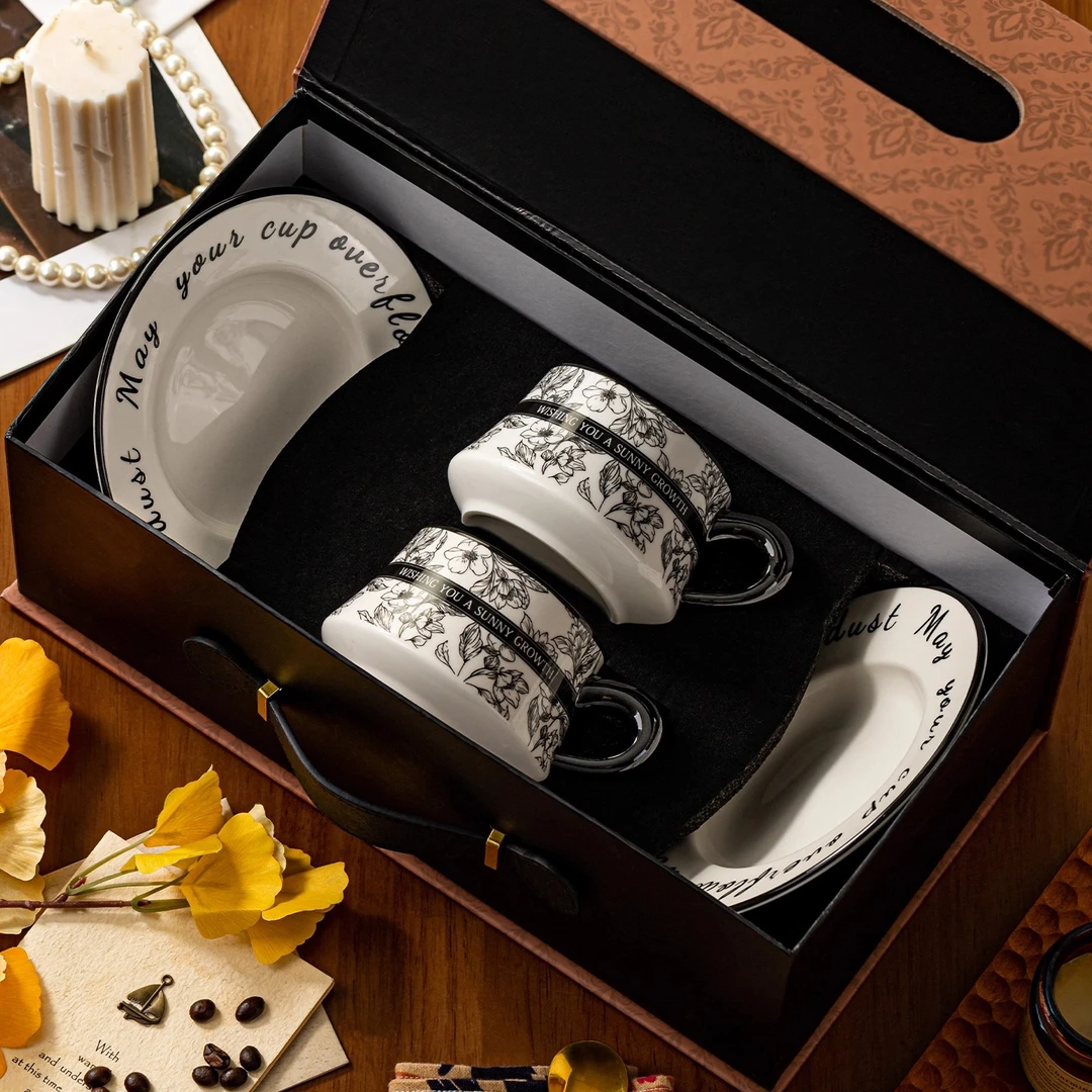 陶瓷咖啡杯套装餐具乔迁礼物送人乔迁新居朋友伴手礼搬家乔迁礼物