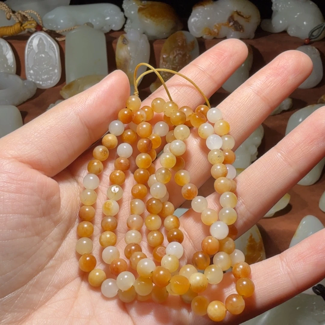 土***星和田玉未镶嵌手链