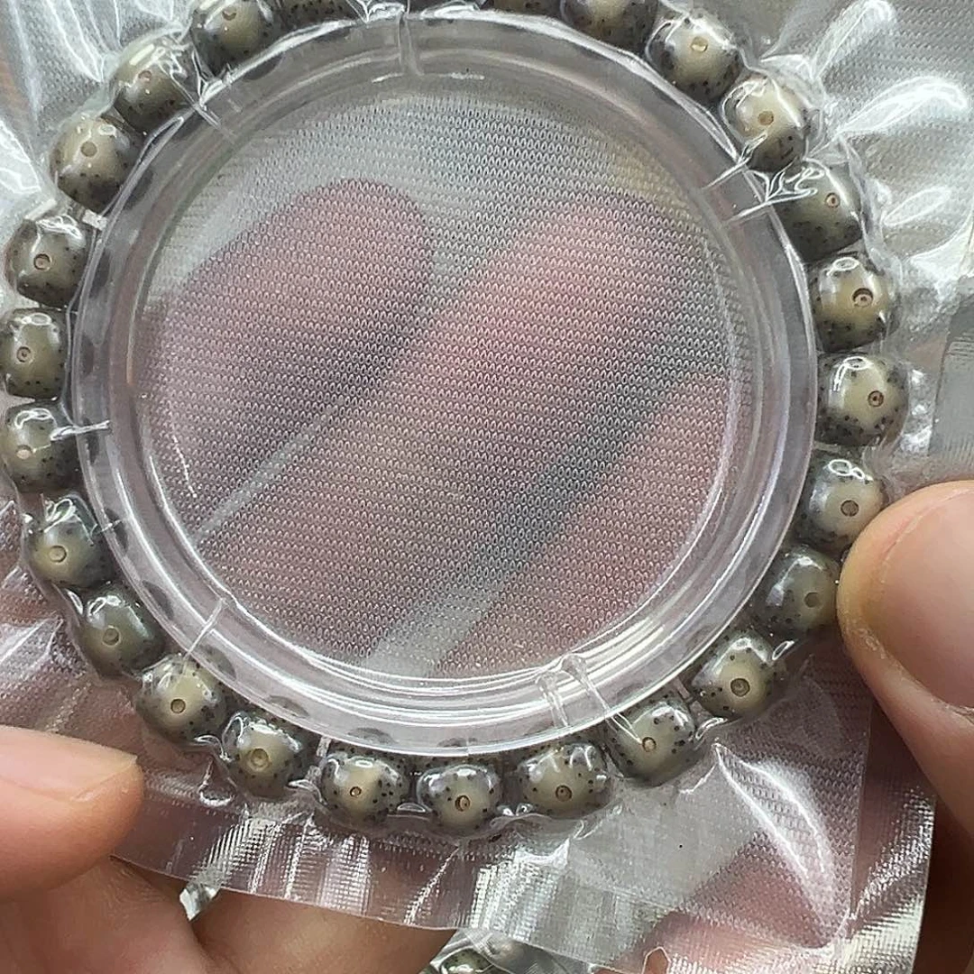 手串星月菩提14尽头卡姿兰大眼睛绿包白菩提单圈98