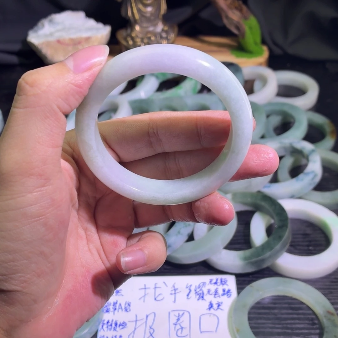 定制翡翠未镶嵌天然翡翠A货毛胚手镯定制