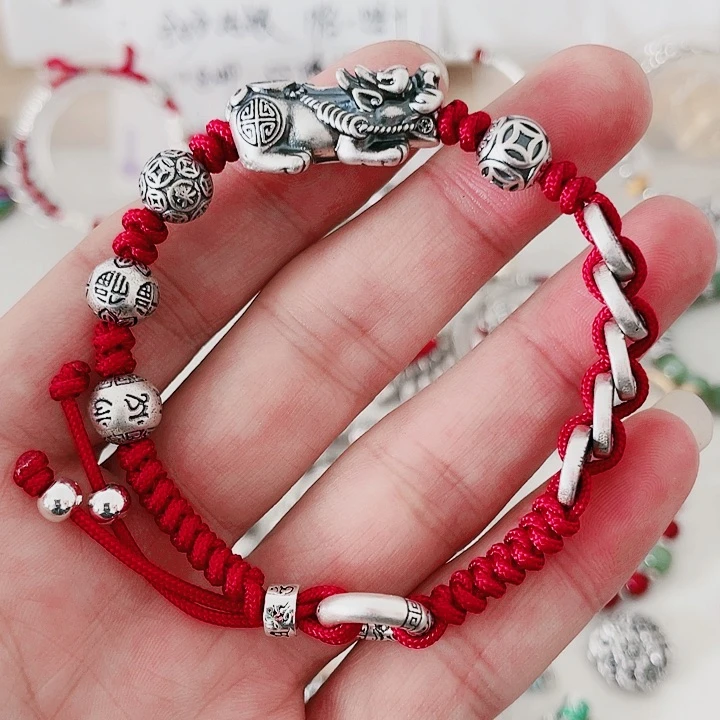 珐琅吊坠足银皮休