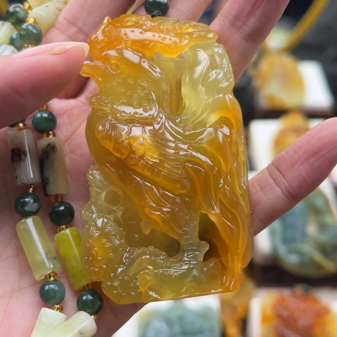 岫玉未镶嵌挂件挂件