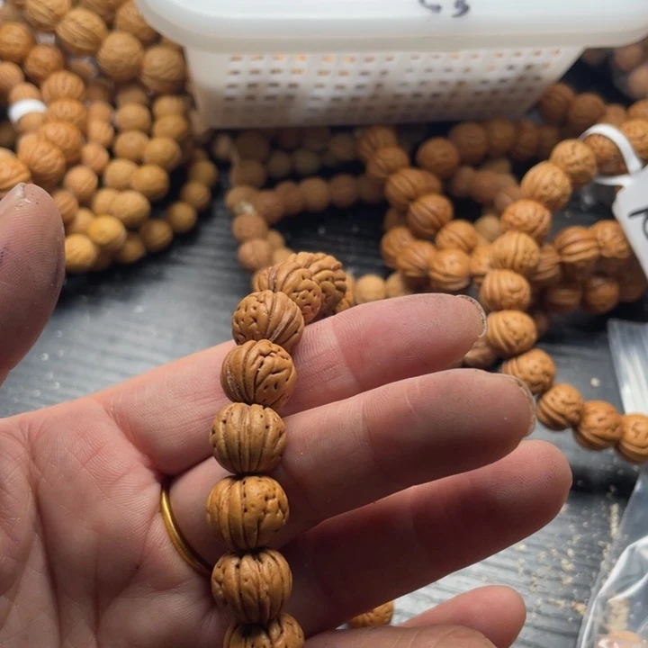 李***虎核桃手串/手链散籽批发小桃核120
