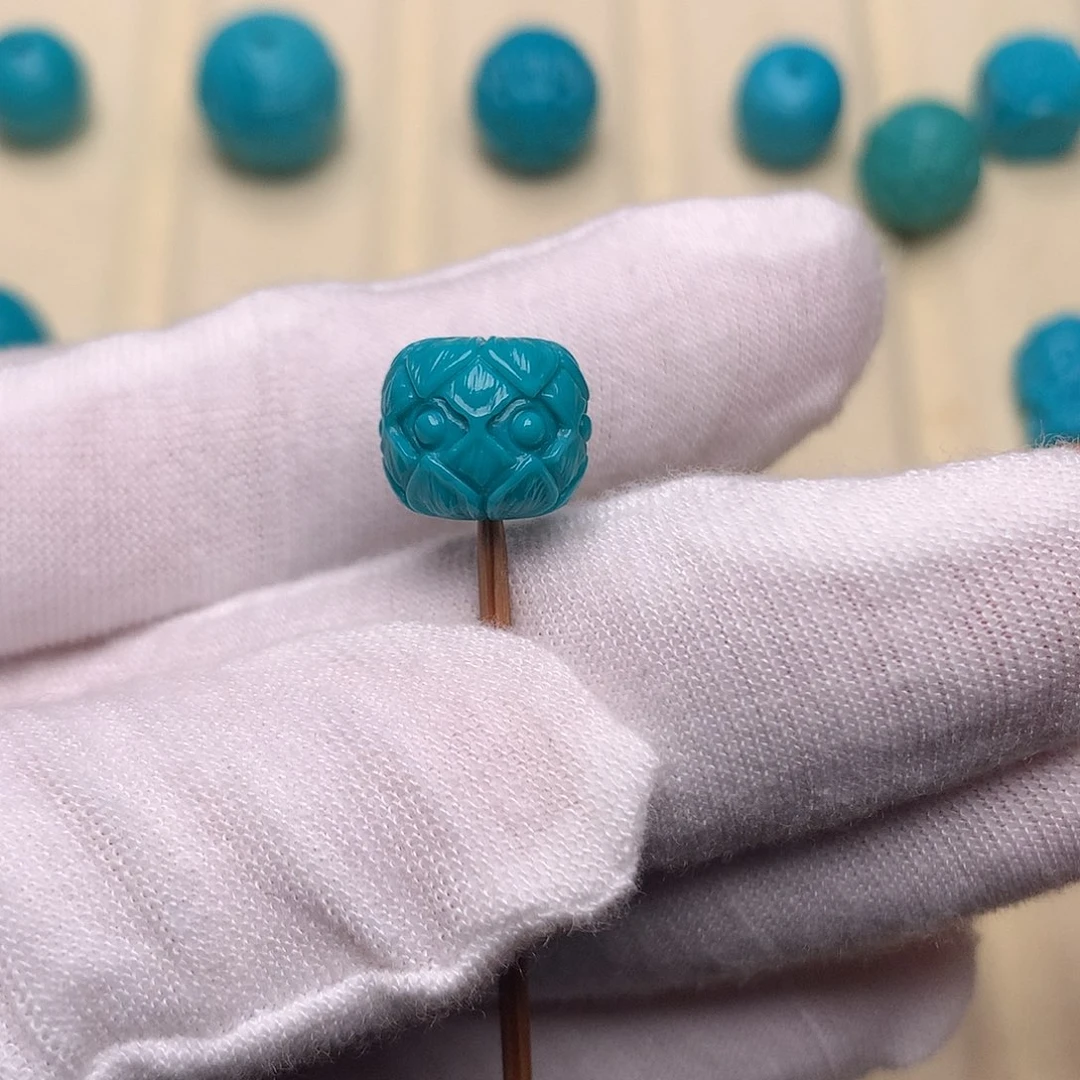 绿松石未镶嵌绿松石莲花11.2