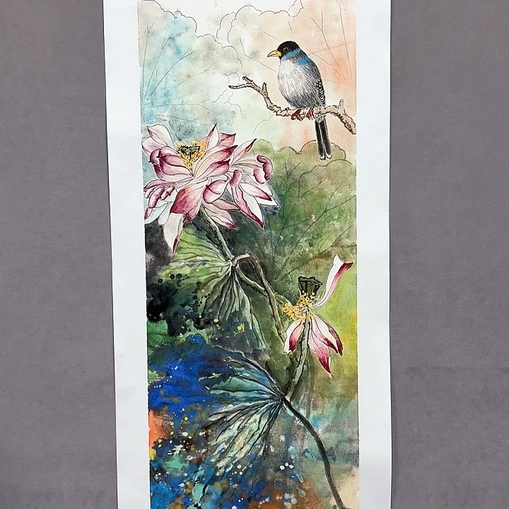 国画亲笔手绘放心去藏