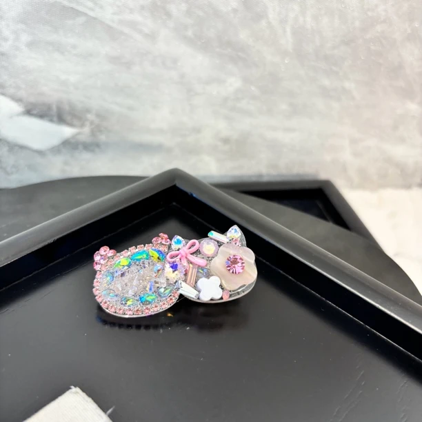 双个猫猫头花花发夹FJ1473（一个）