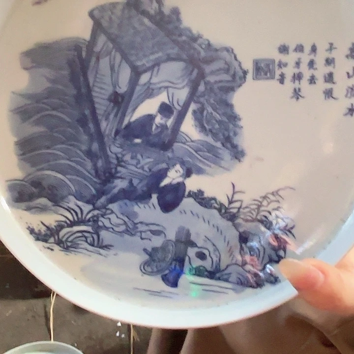 摆件景德镇高温陶瓷高山流水