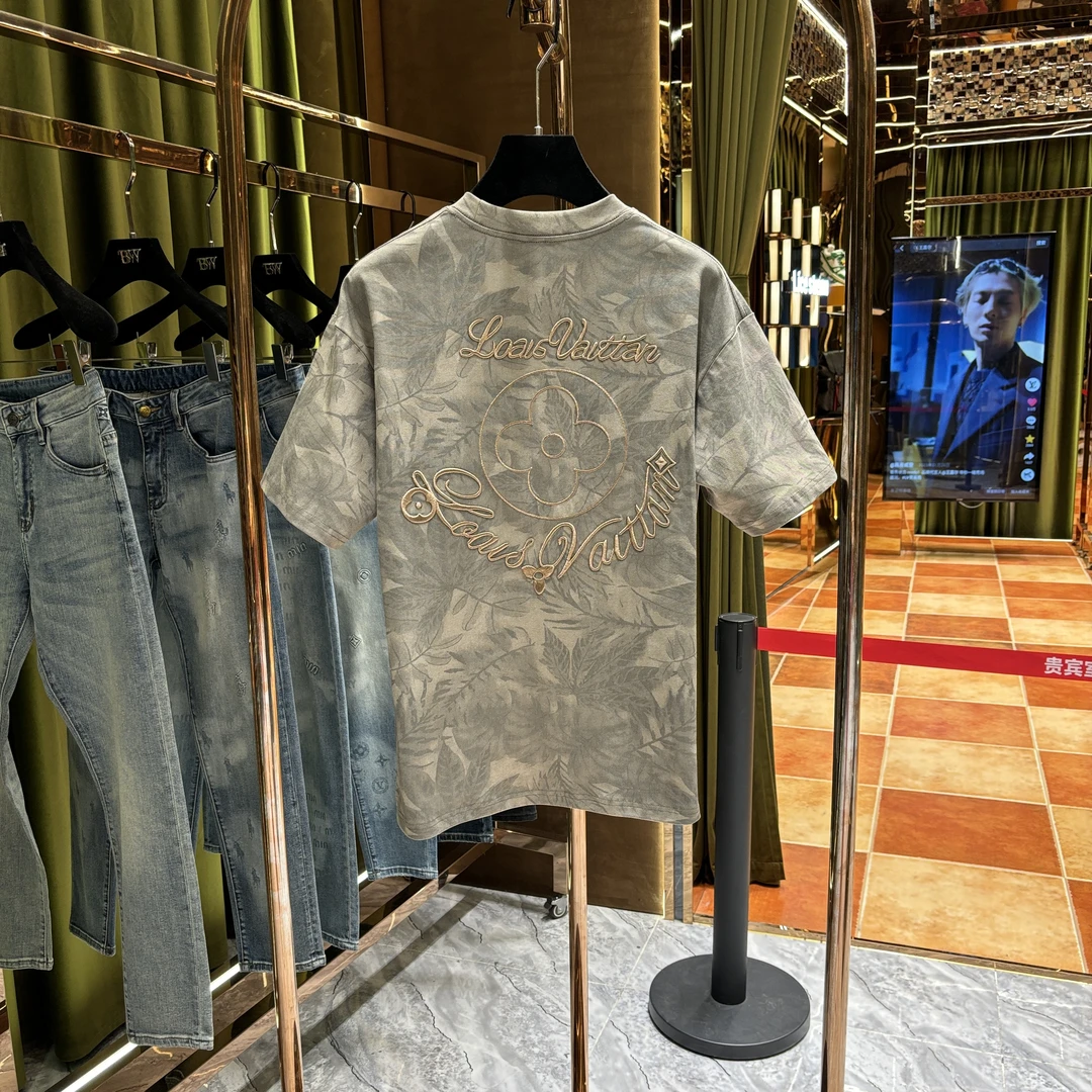 P-【HZ-100%纯棉短袖】欧式老钱风重工极简至尊刺绣工艺短袖25208