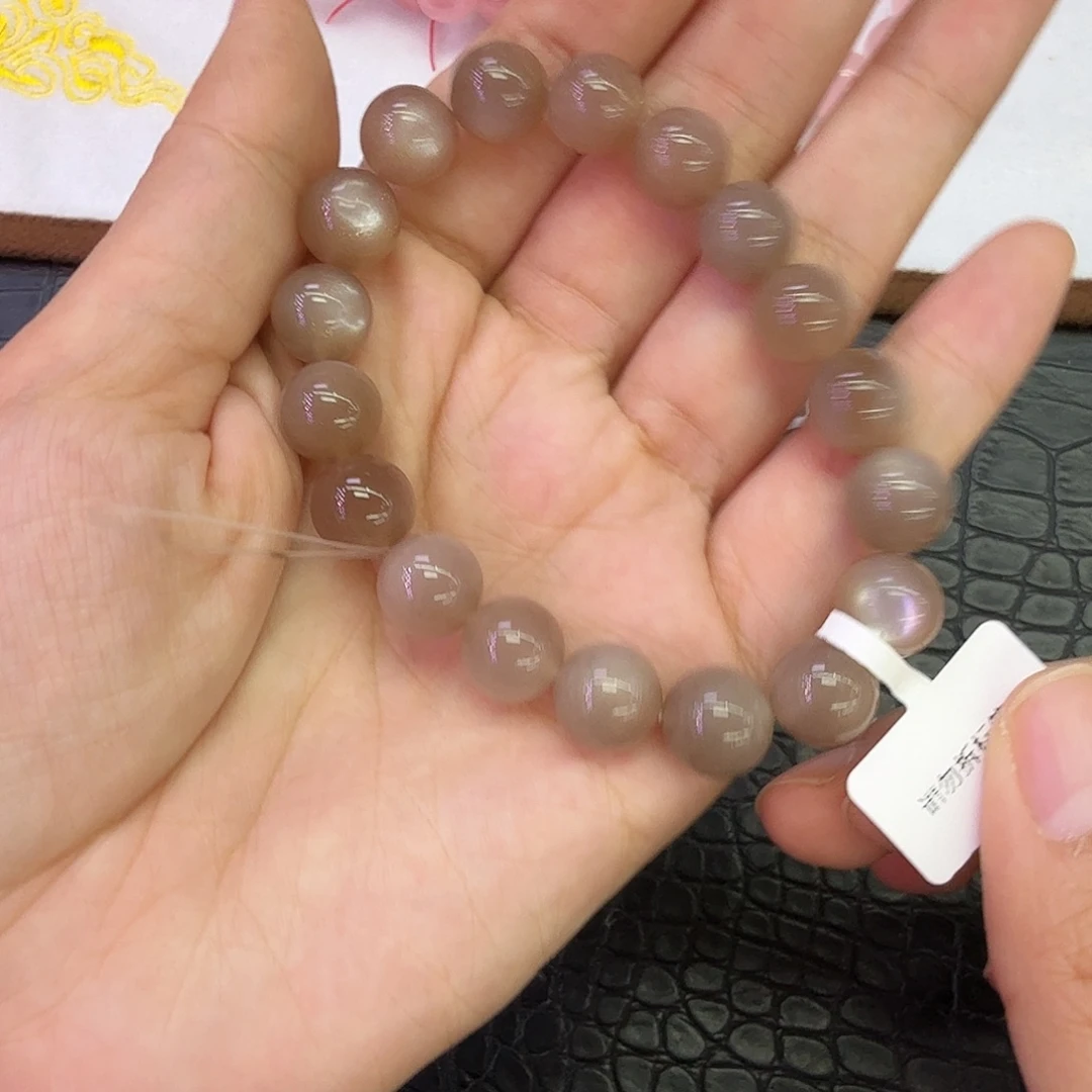 月光石手链未镶嵌奶茶月光