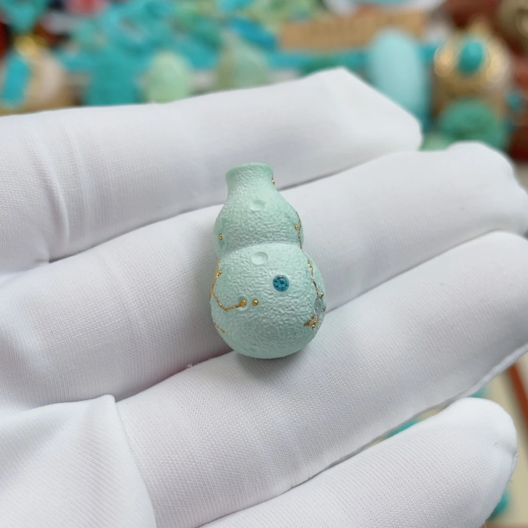 未镶嵌绿松石珠宝奇石菜籽黄葫芦