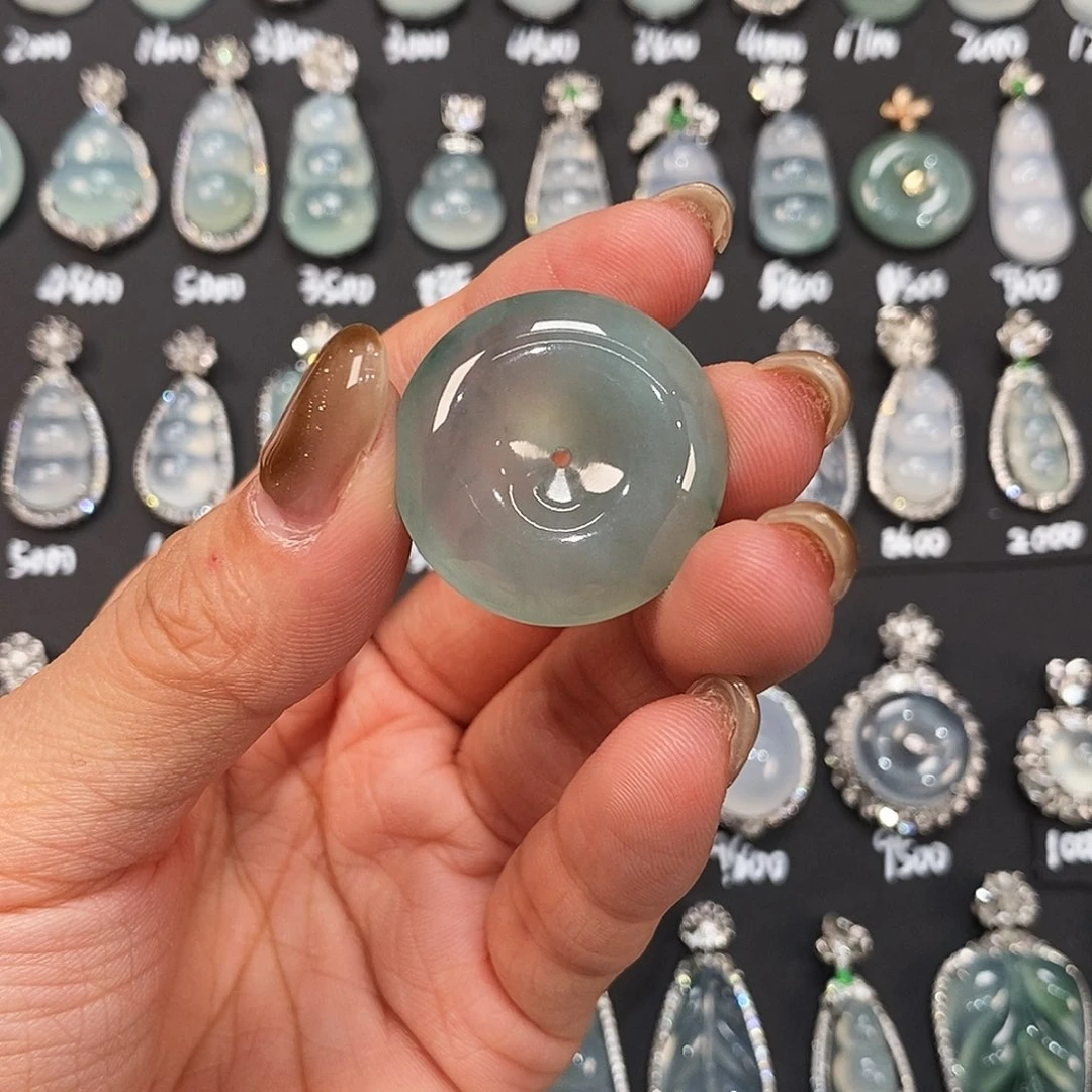 颈饰未镶嵌翡翠天然缅甸A货翡翠平安扣