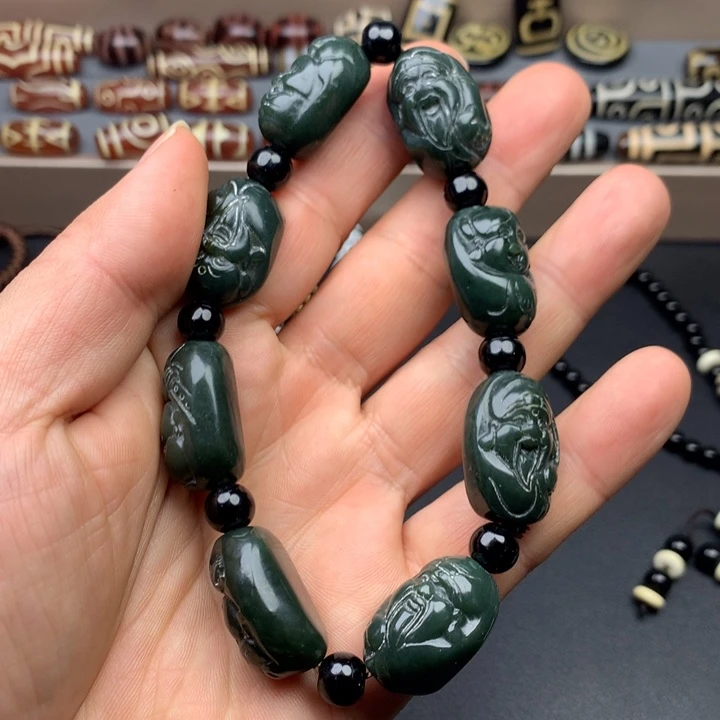 和田玉（青玉）未镶嵌手链