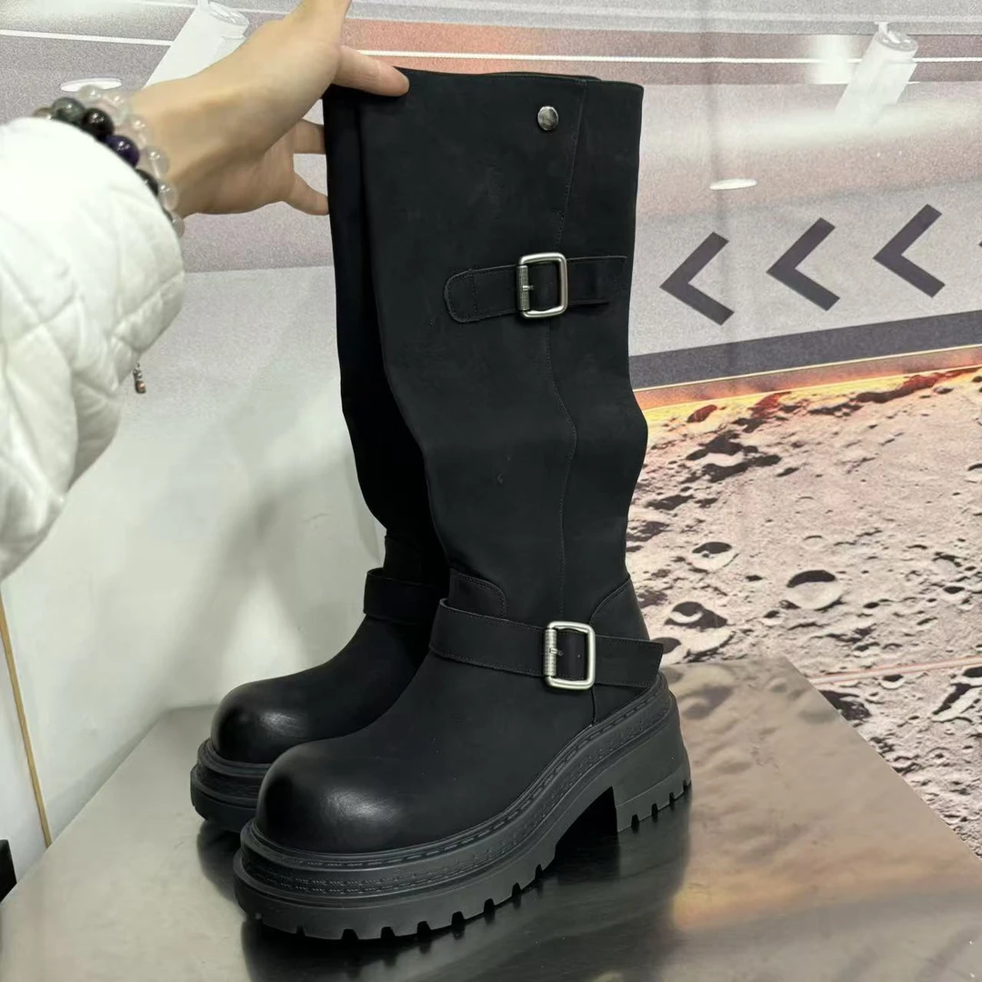 377-25新款2025长筒爆款精品长筒时装靴子百搭骑士靴
