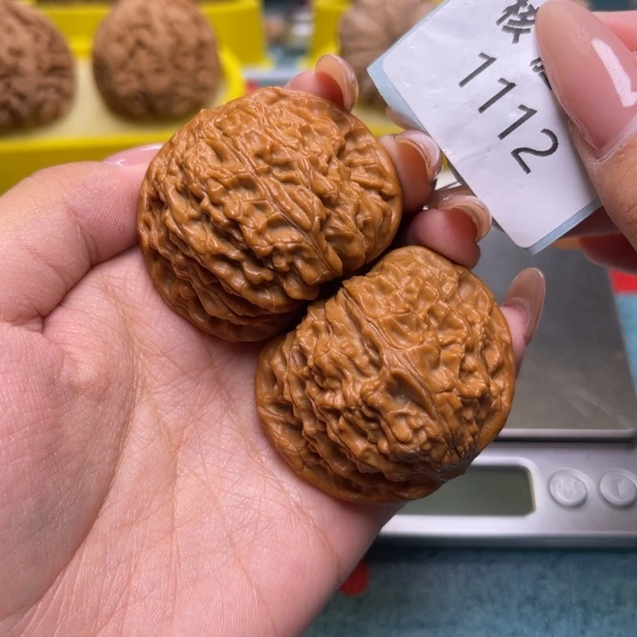 文玩核桃把件磨盘44.1112