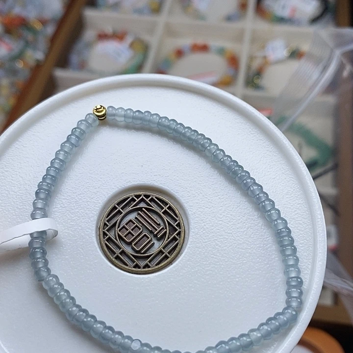 翡翠未镶嵌手串卡3.5mm 23