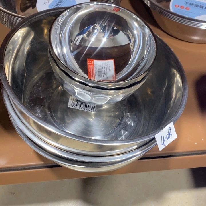 奇***点陶摆件408号2个碗3个不锈钢盘子