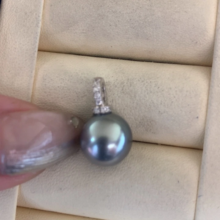 颈饰银S925镶嵌海水珍珠