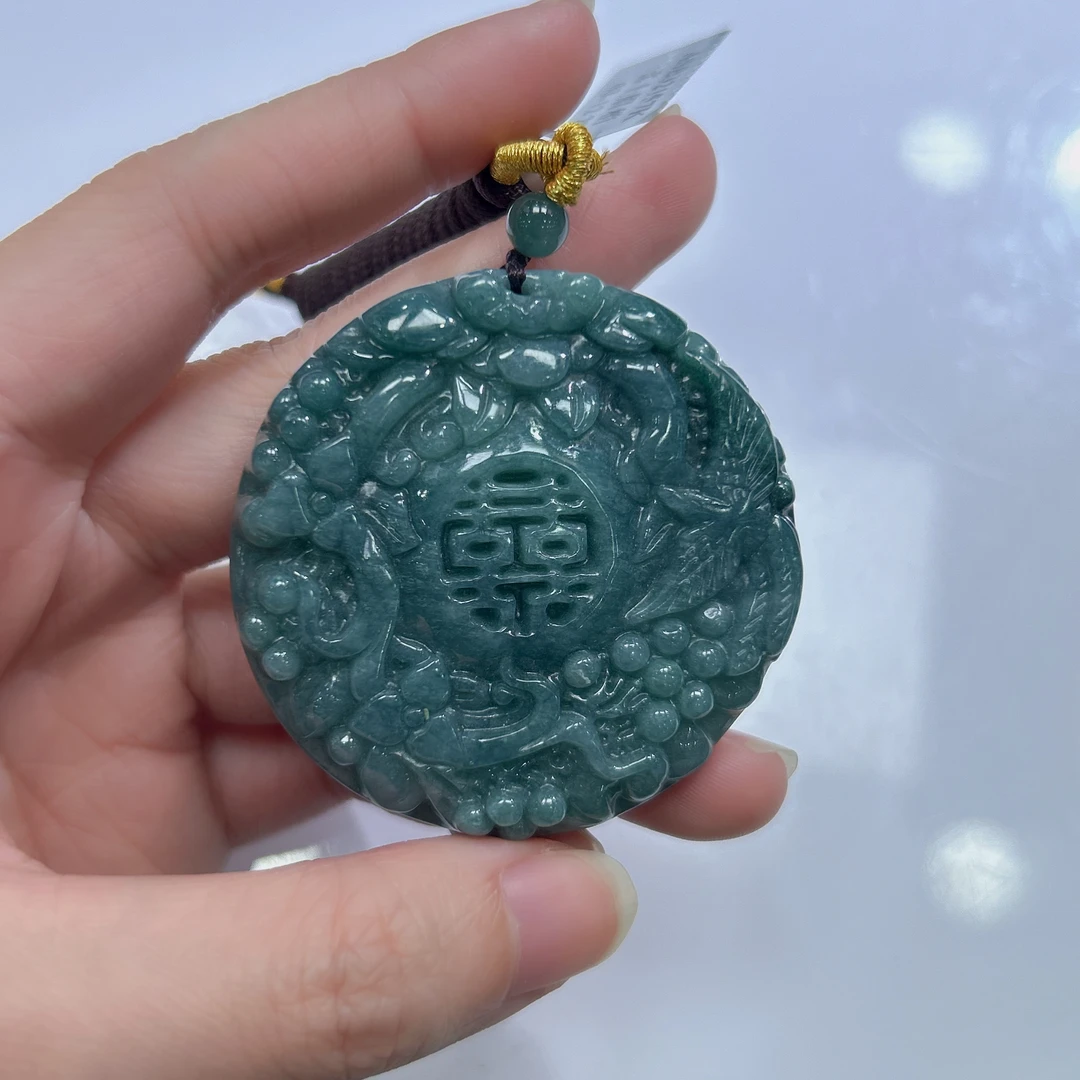 手串天然A货花鸟牌翡翠（多样性发一）