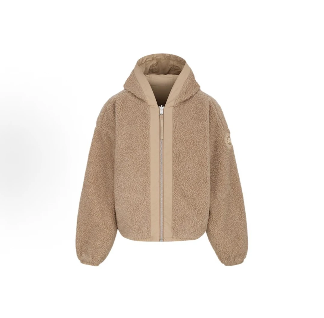 未使用 CANADA GOOSE 加拿大鹅 Alberni双面羊毛抓绒飞行员夹克