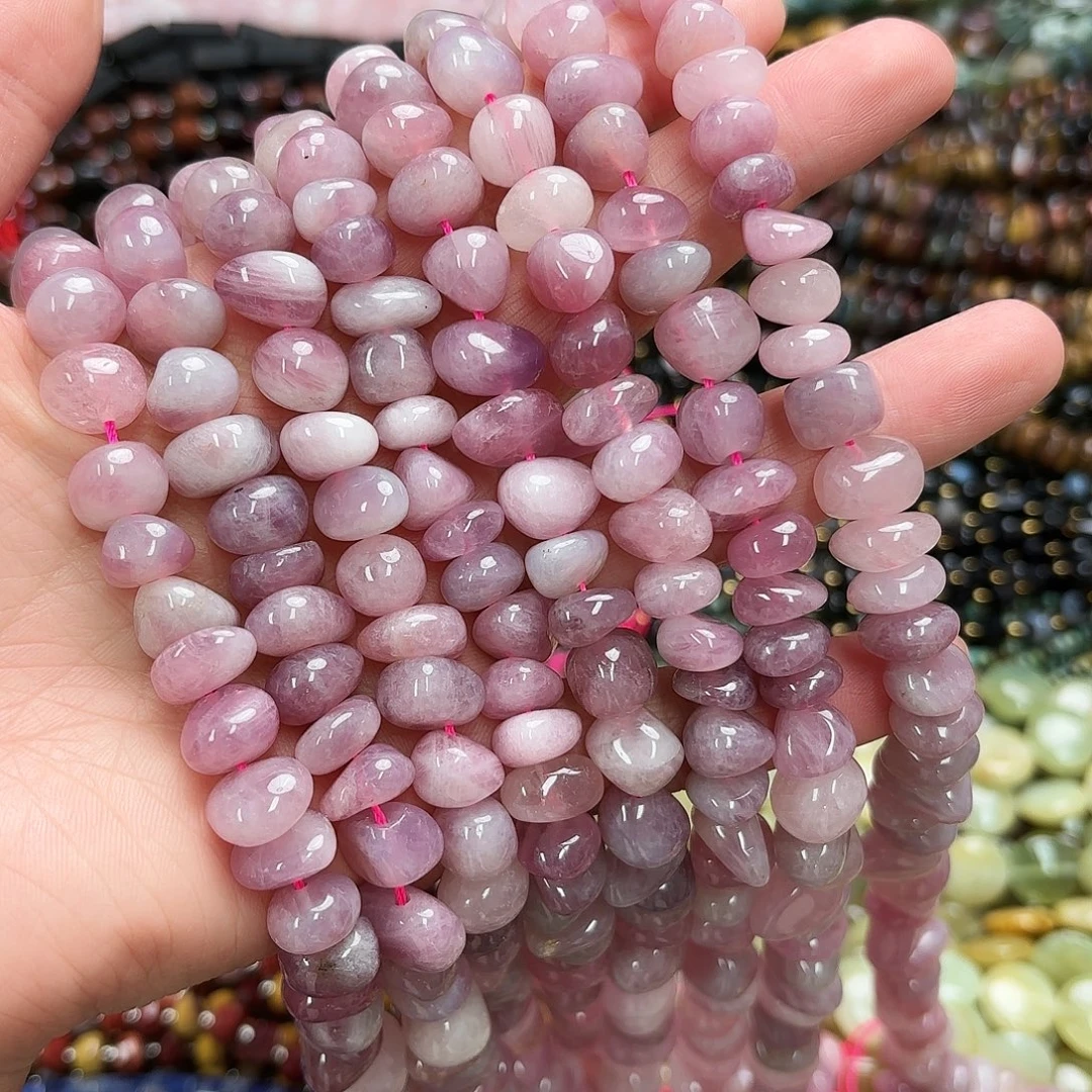 玛瑙/玉髓未镶嵌珠宝半成品卡12紫马粉糖豆一条