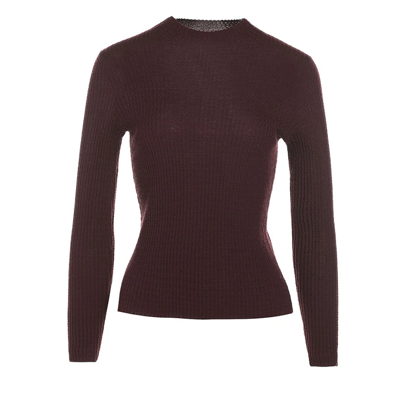 纯色扬子纱羊毛针织衫女长袖2025春季新款保暖时尚百搭打底衫上衣