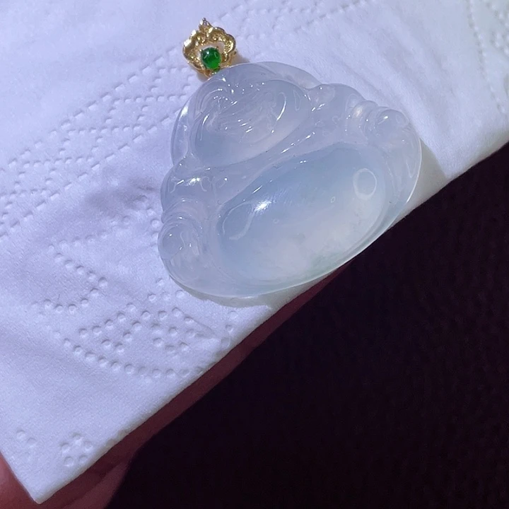 颈饰18K金镶嵌翡翠翡翠