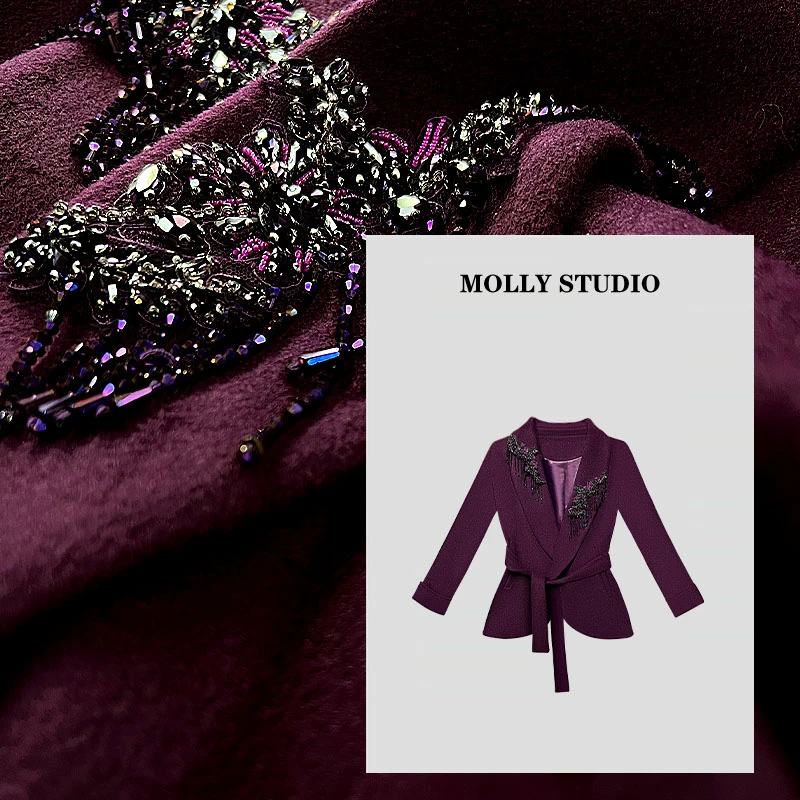 【秀场高定】Molly百搭时尚气质显瘦轻奢优雅加厚爆款外套 M2530076