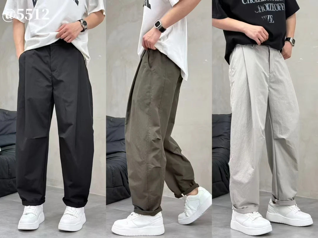5512#夏季重磅美式高街堆叠直筒裤港风潮牌男女同款户外休闲裤