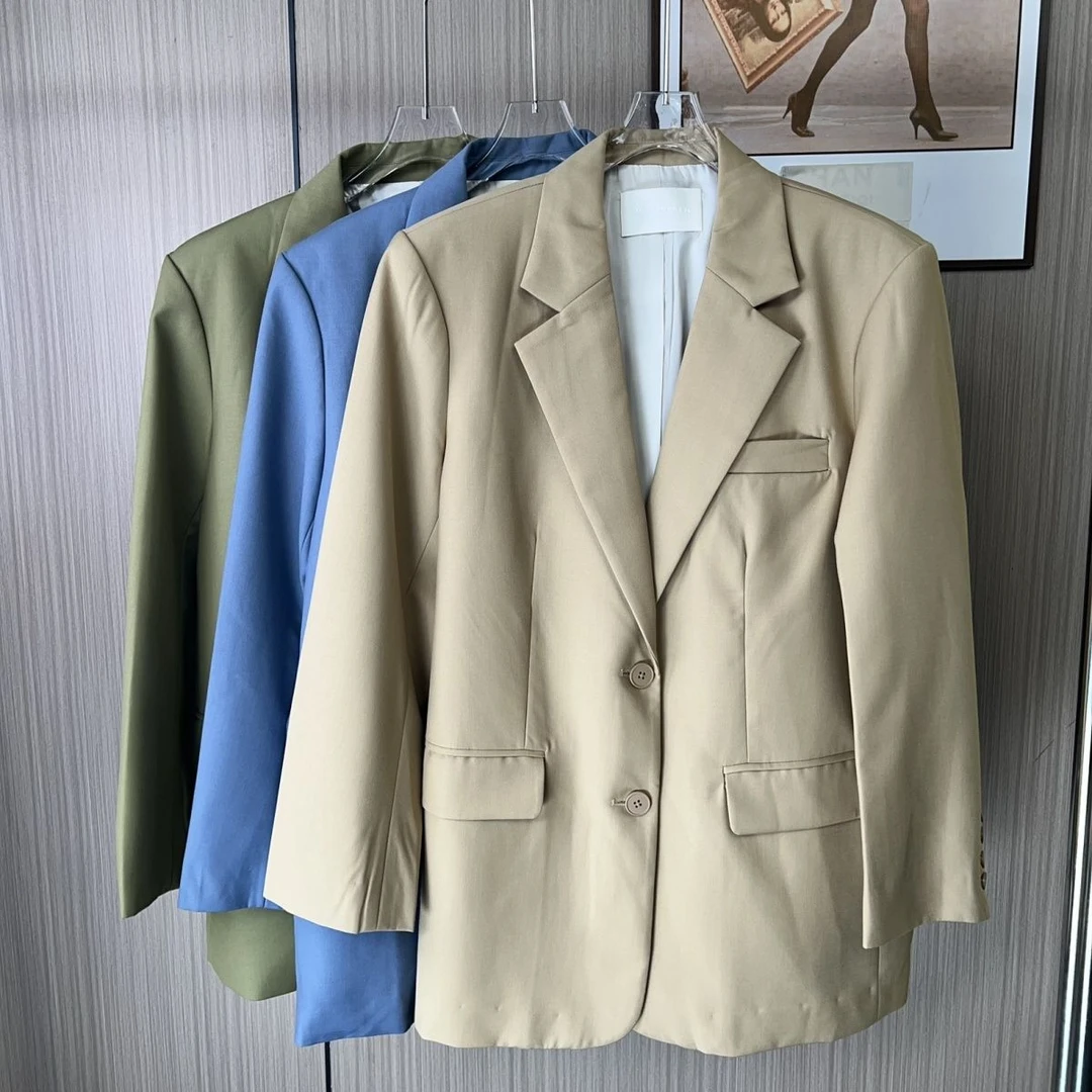 6359深圳南油女装气质西装外套春秋高级新款休闲韩版宽松西服上衣