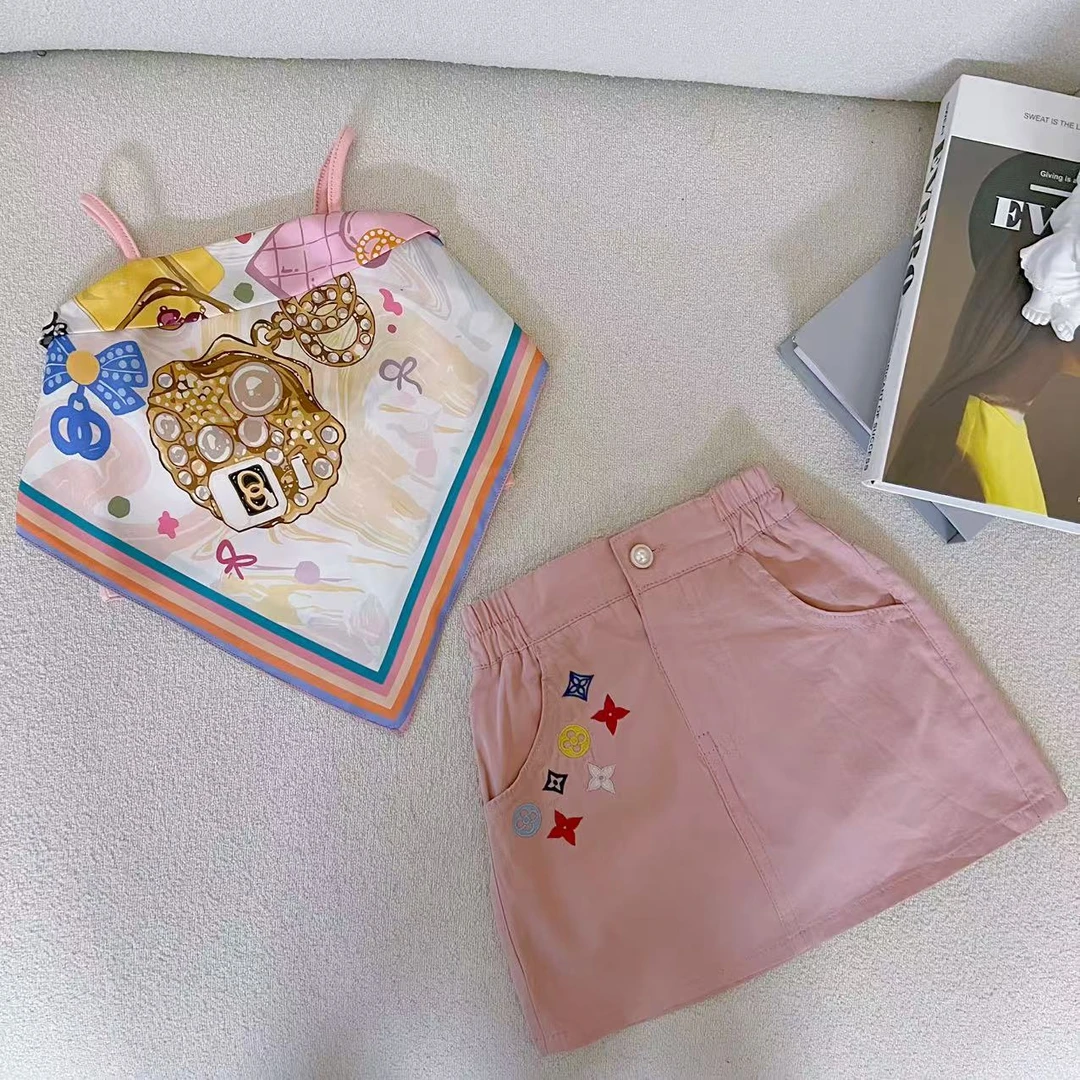 女童夏季多巴胺无袖吊带套装2025新款儿童女孩超好看裙裤辣妹衣服
