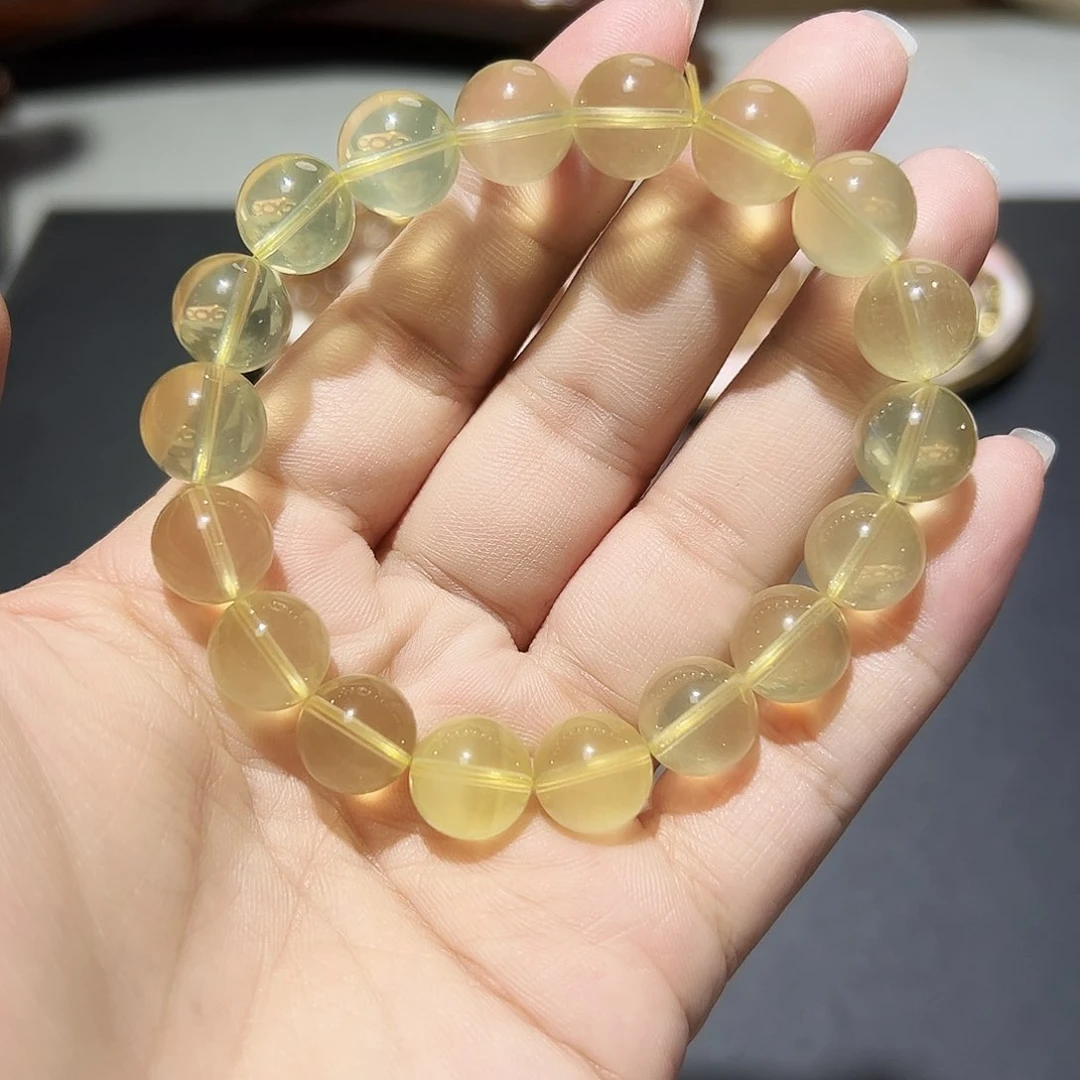 未镶嵌手链水晶喜马拉雅黄水晶11毫米21号