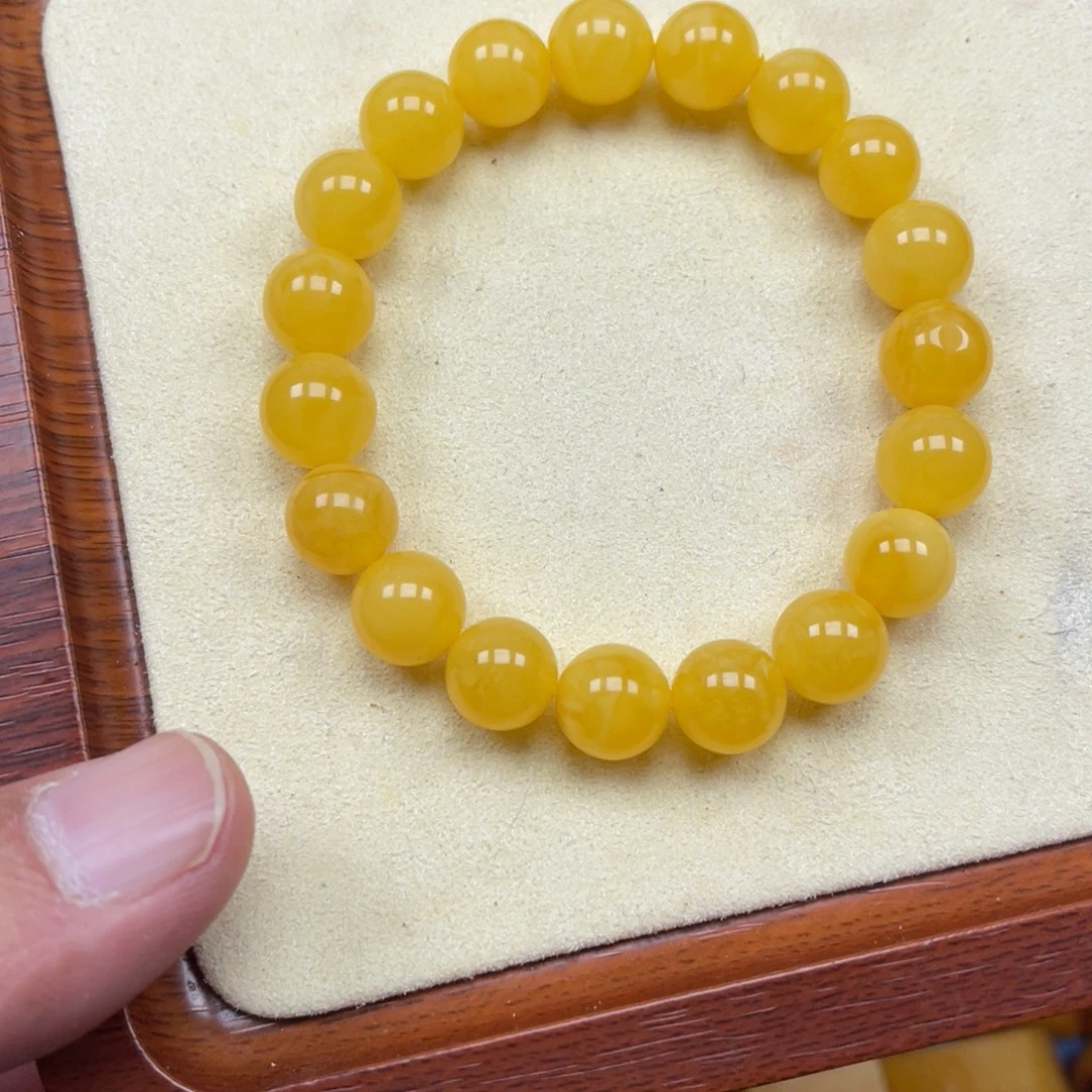 蜜蜡未镶嵌裸石手串