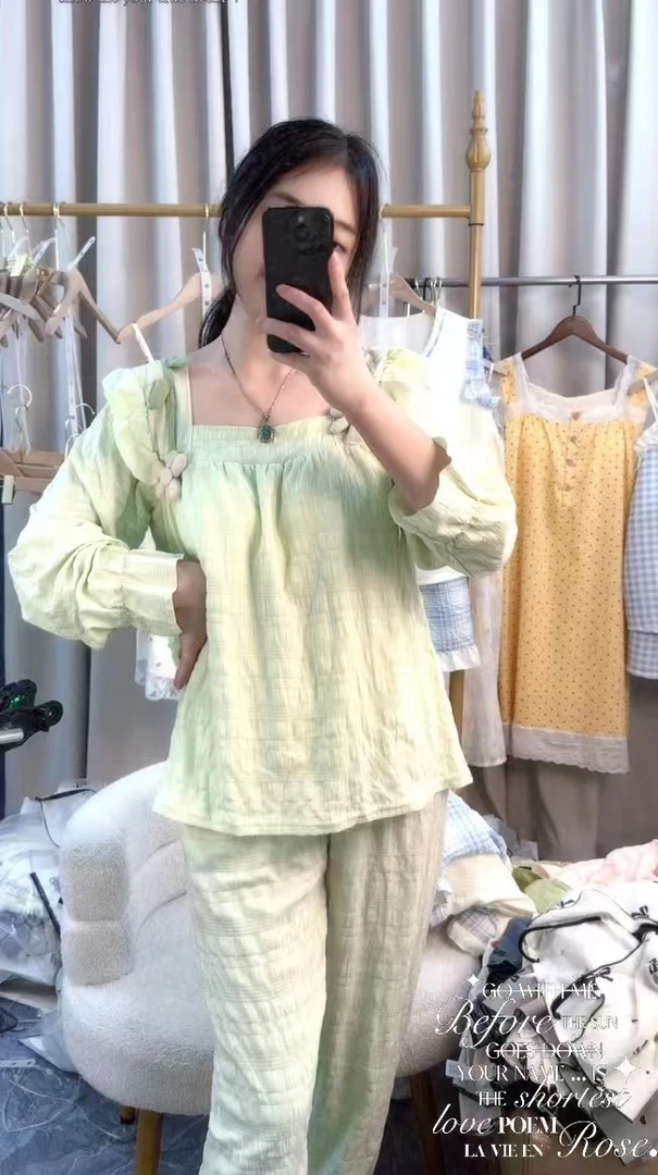 7号链接【清仓云朵棉】春秋天季休闲薄款睡衣女找到编码下单