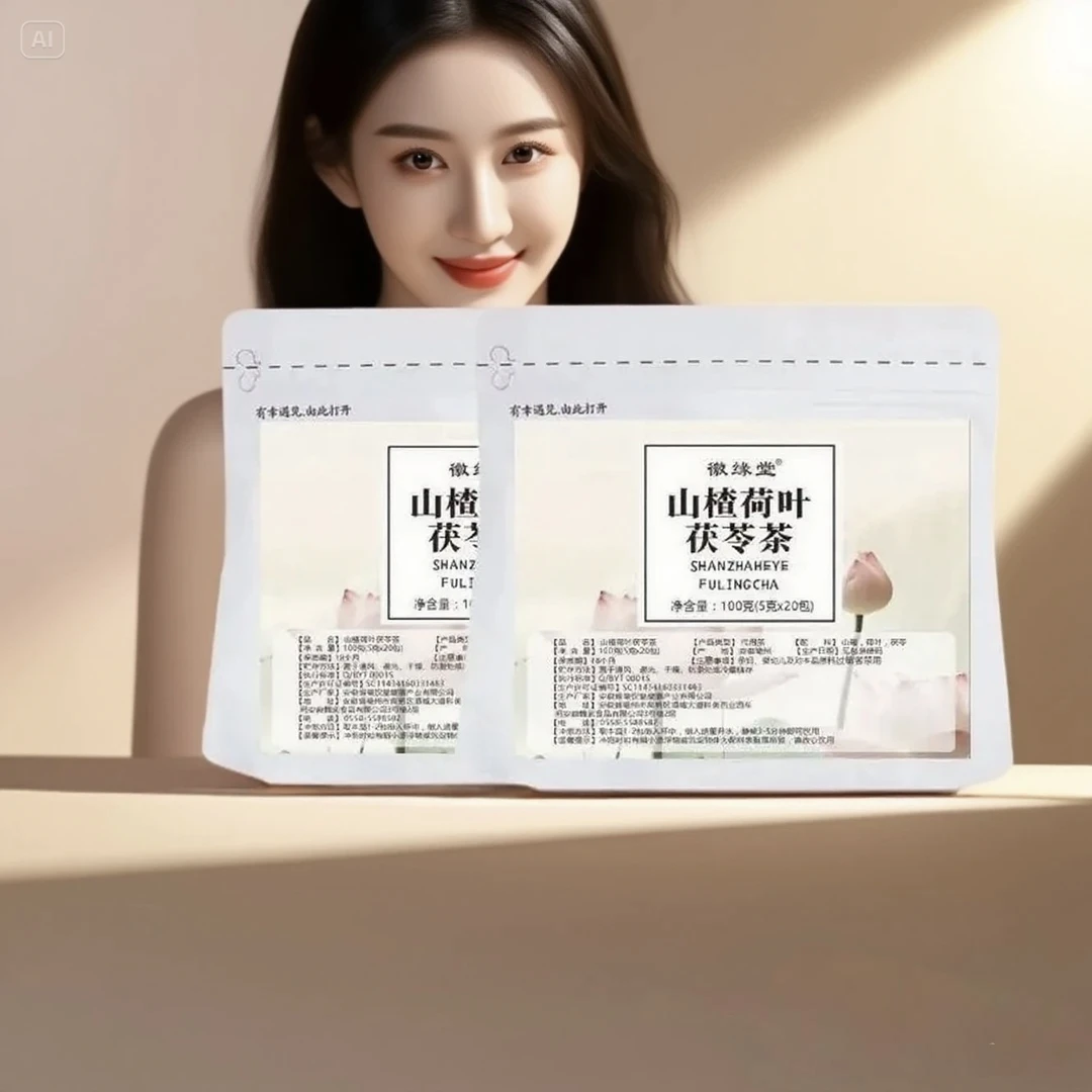 山楂荷叶茯苓茶春夏季节可泡水煮水的代茶饮原料独立茶包优质食材