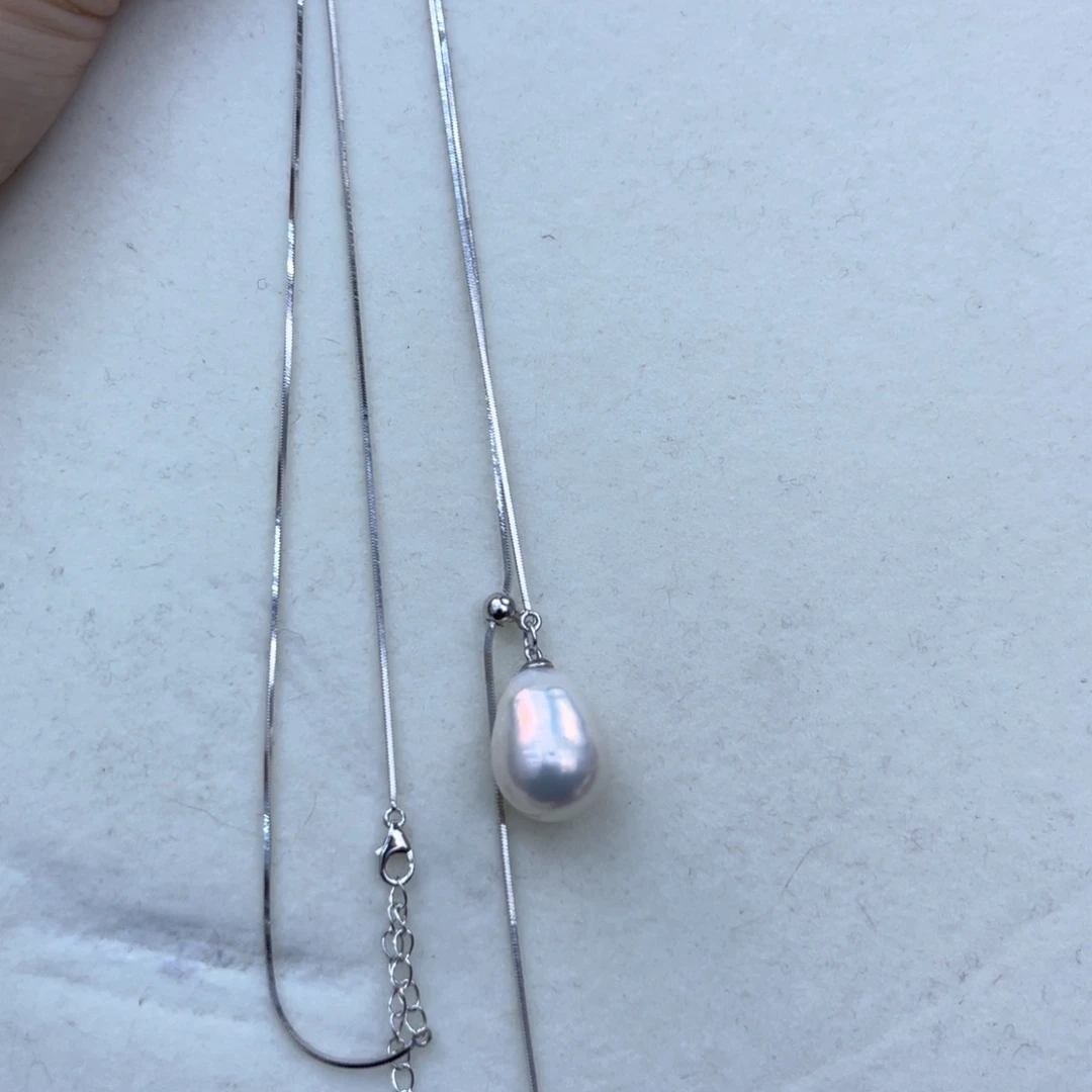 淡水珍珠银S925镶嵌颈饰多样性发一