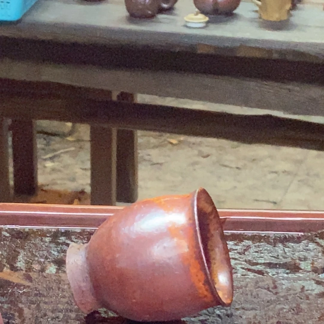 紫砂柴烧紫砂杯杯