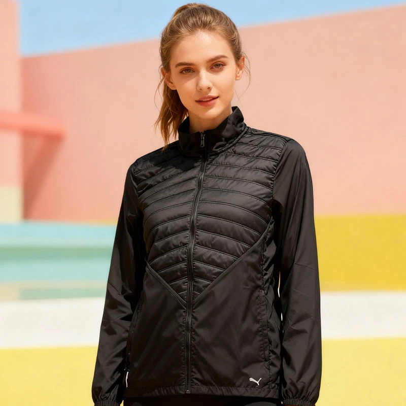 PUMA 彪马秋冬款女子夹棉保暖跑步健身训练运动外套519718